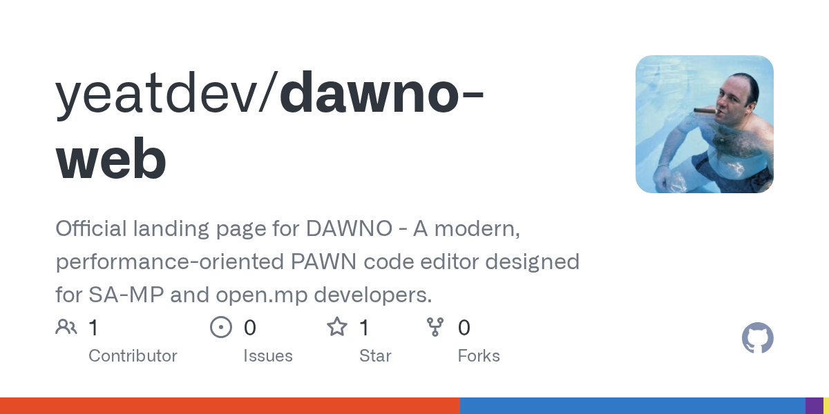 yeatdev/dawno-web — GitHub paylaşım görseli