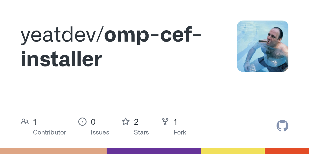 yeatdev/omp-cef-installer — GitHub paylaşım görseli